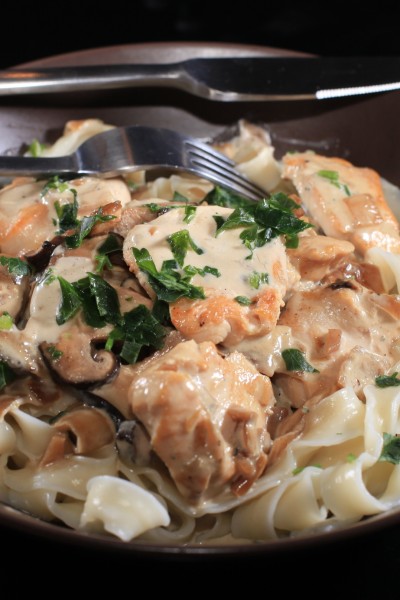 Recette, Blanc de poulet sauce roquefort et tagliatelle