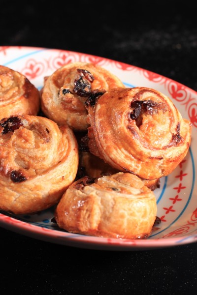 Recette, Minis pains aux raisins à la pâte feuilletée