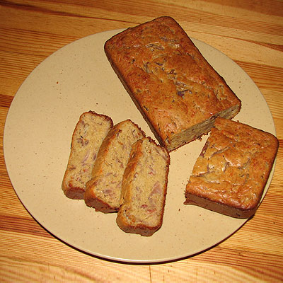 Recette, Cake oignons rouges et lardons