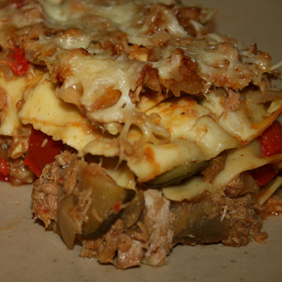 Recette, Lasagnes aux légumes et au thon