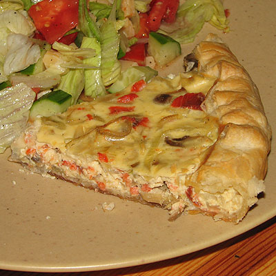 Recette, Tarte au saumon fumé