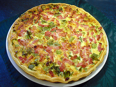 Recette, Tourte aux lardons