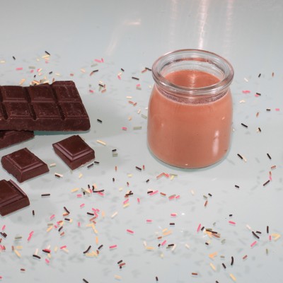 Petit pot de crème au chocolat noir