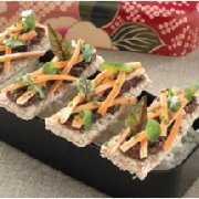 Voir la recette, Bento bureau: Tartine surimi soleil