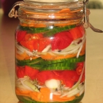 Voir la recette, Piments confits antillais
