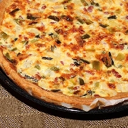 Voir la recette, Tarte aux poireaux sauvages